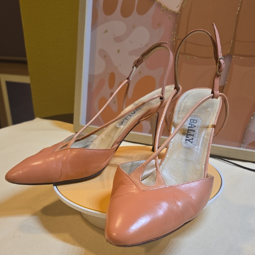 Bally Pink Heels Slingback Pumps